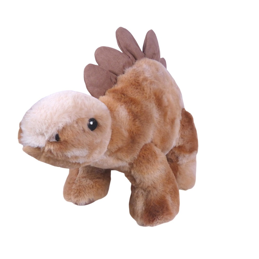 FAO Schwarz Brown Stegosaurus Dinosaur Plush Roars and Lights Up 17 In Kids Toy